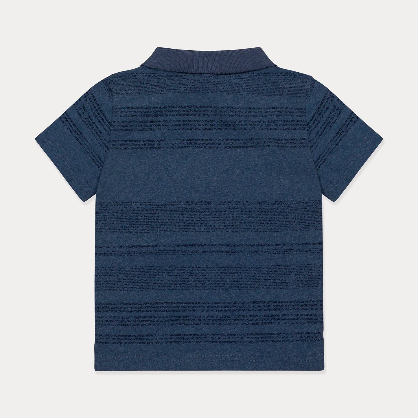 Boys Polo Shirt:Dark Blue Stripes