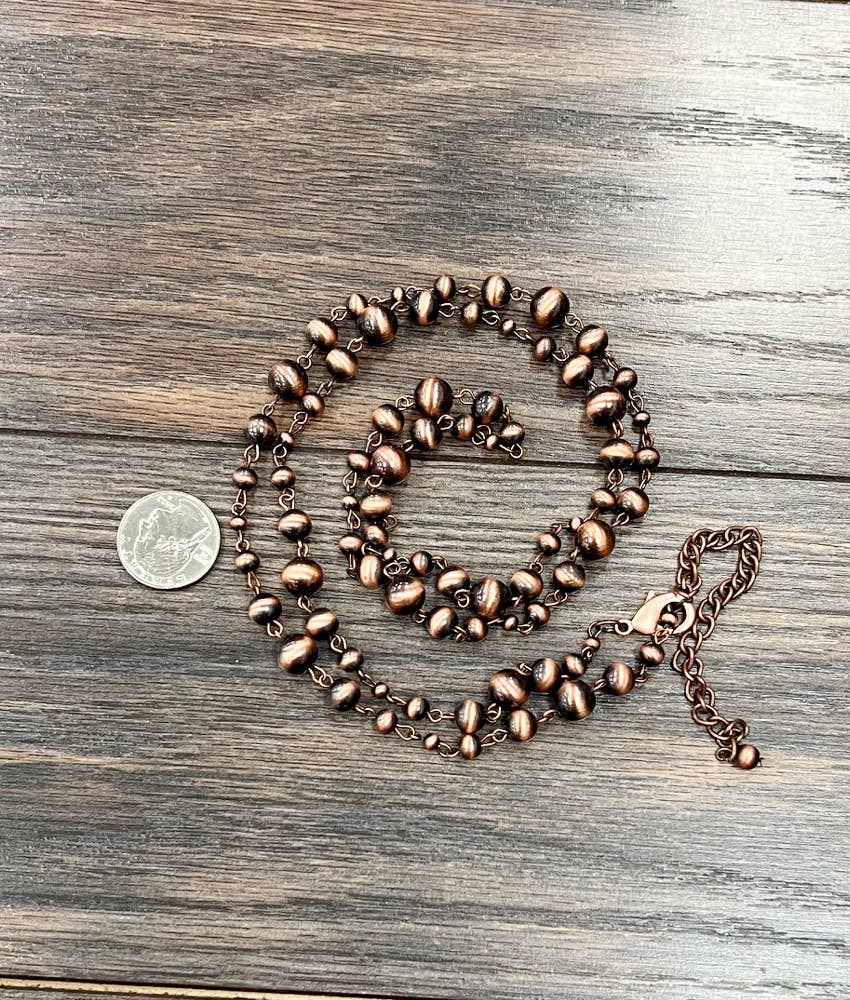 Handmade Copper Bead Necklace