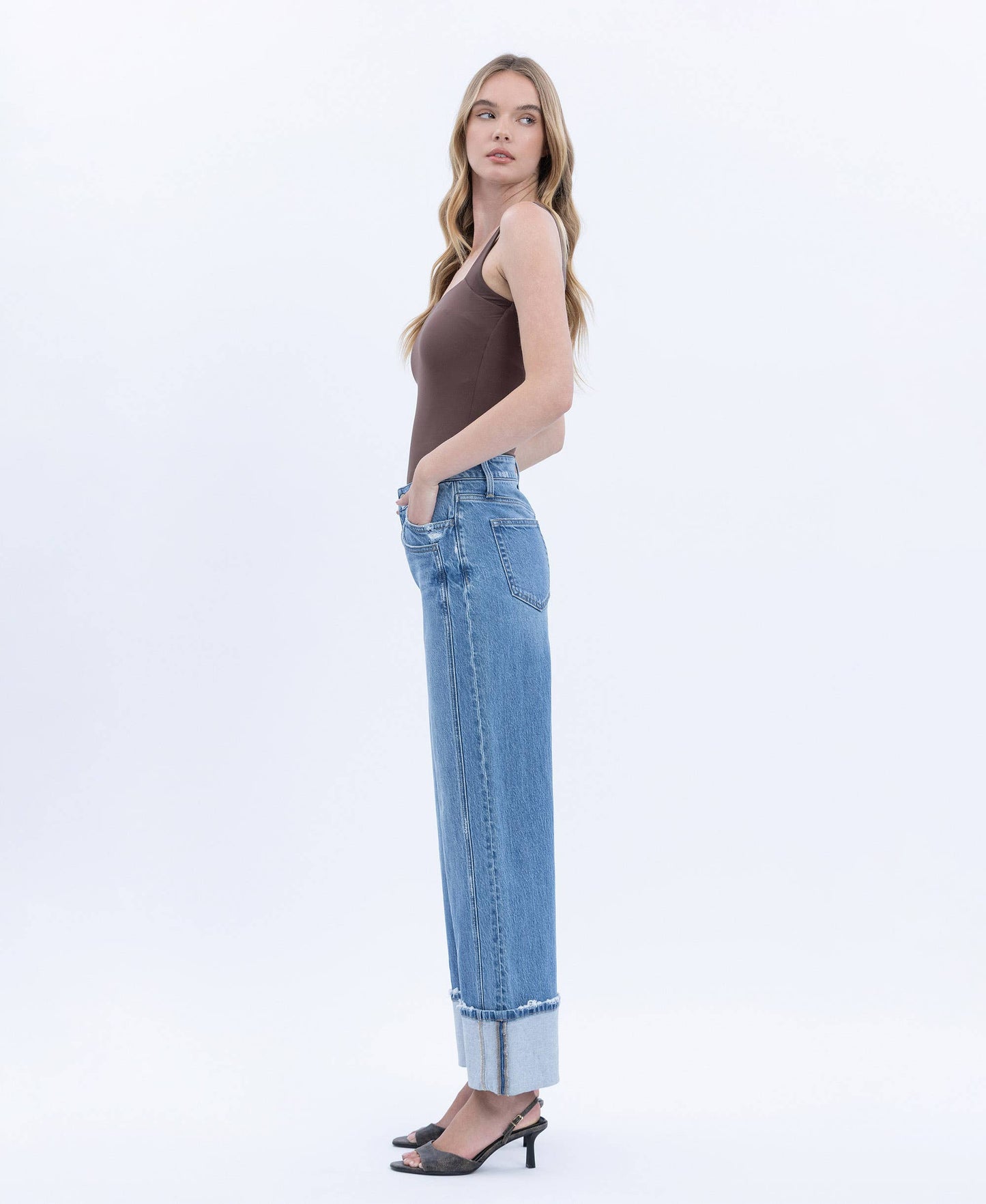 COLLEEEN HR CUFFED BAGGY JEAN