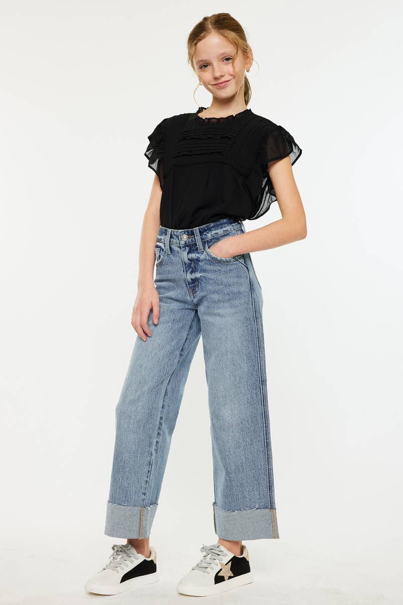 GIRLS KC EMMA WIDE LEG JEANS