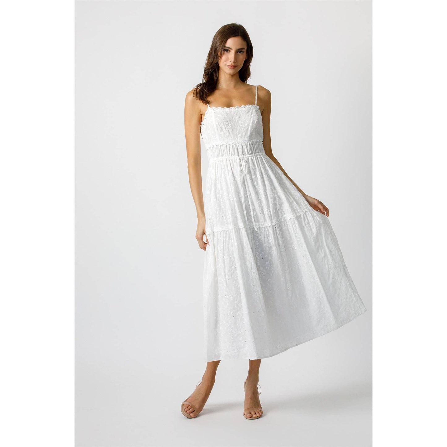 WHITE FLORAL FL DRESS