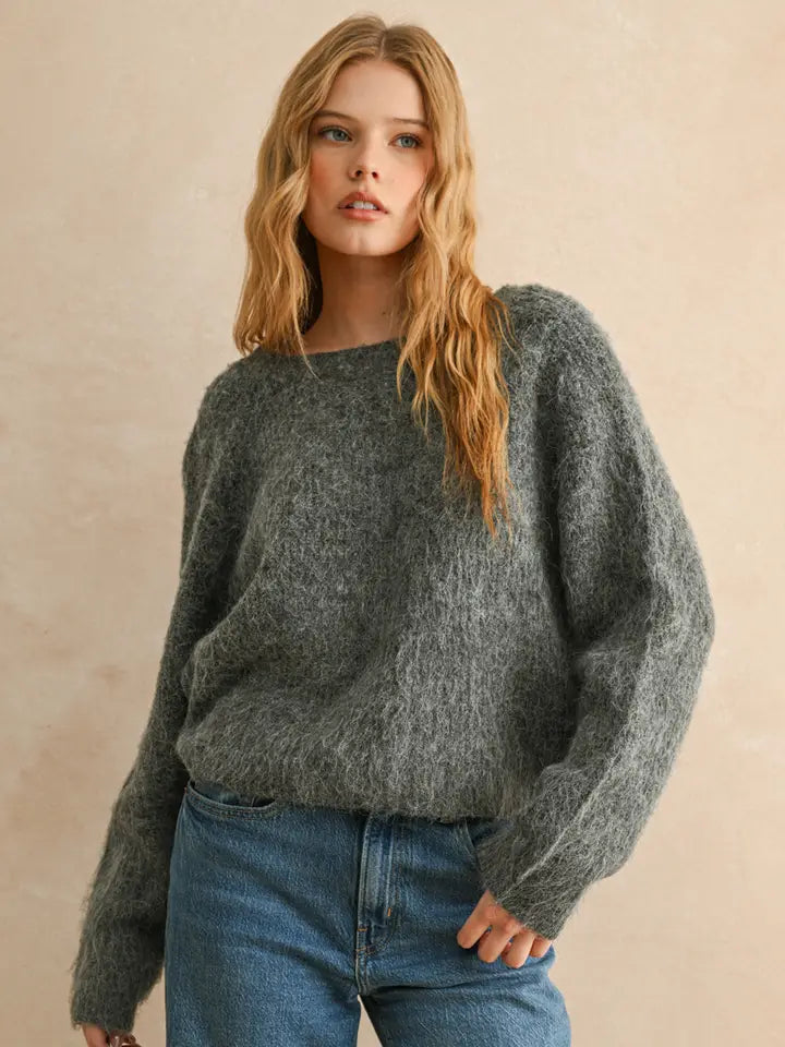 HANNA TWISTED REVERSIBLE SWEATER