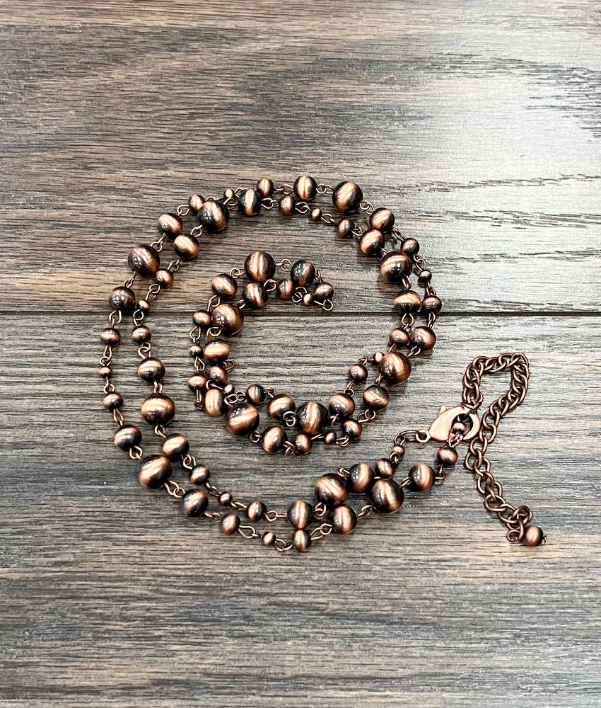 Handmade Copper Bead Necklace