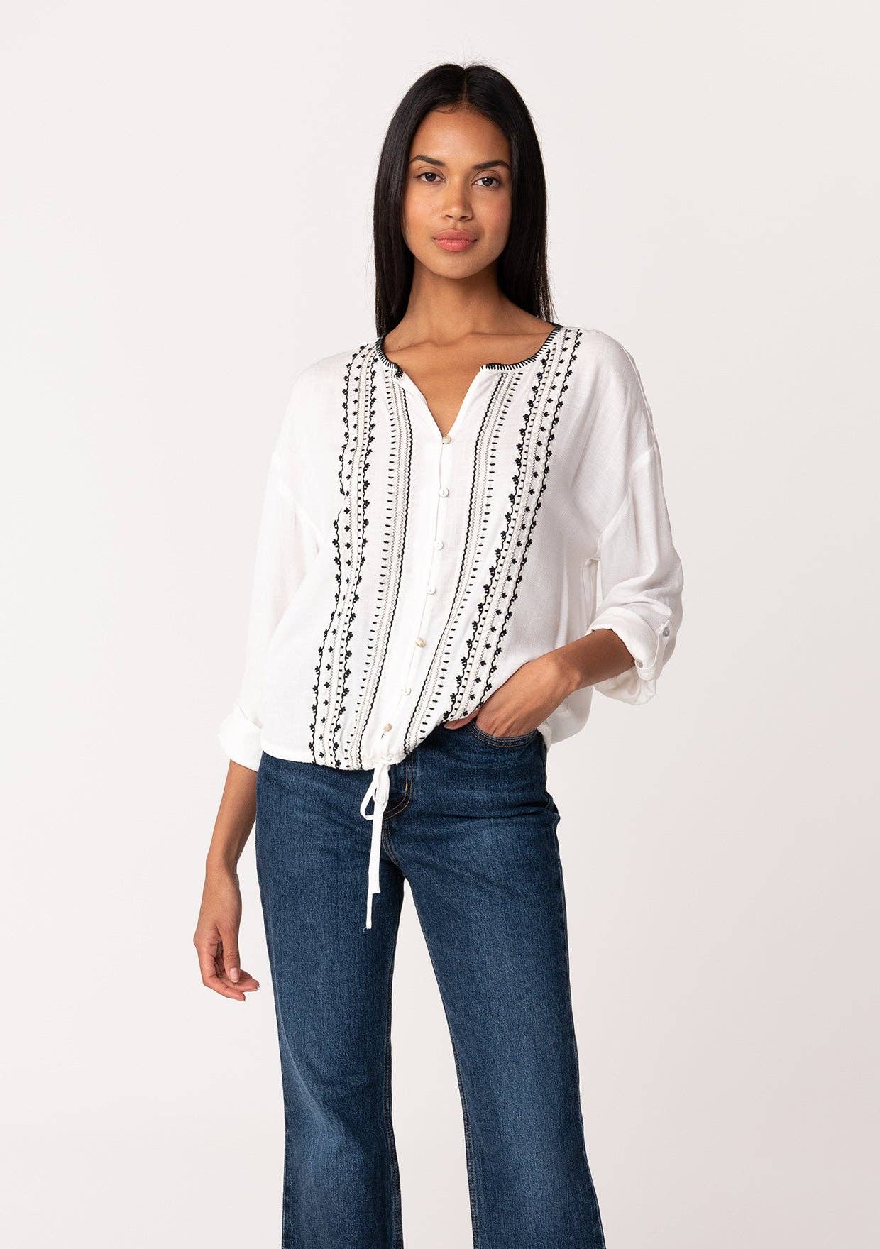 MILA BOHO BUTTON DOWN
