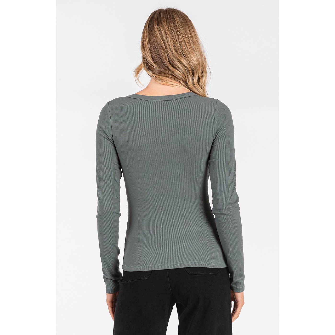 MINA RIBBED LONG SLEEVE