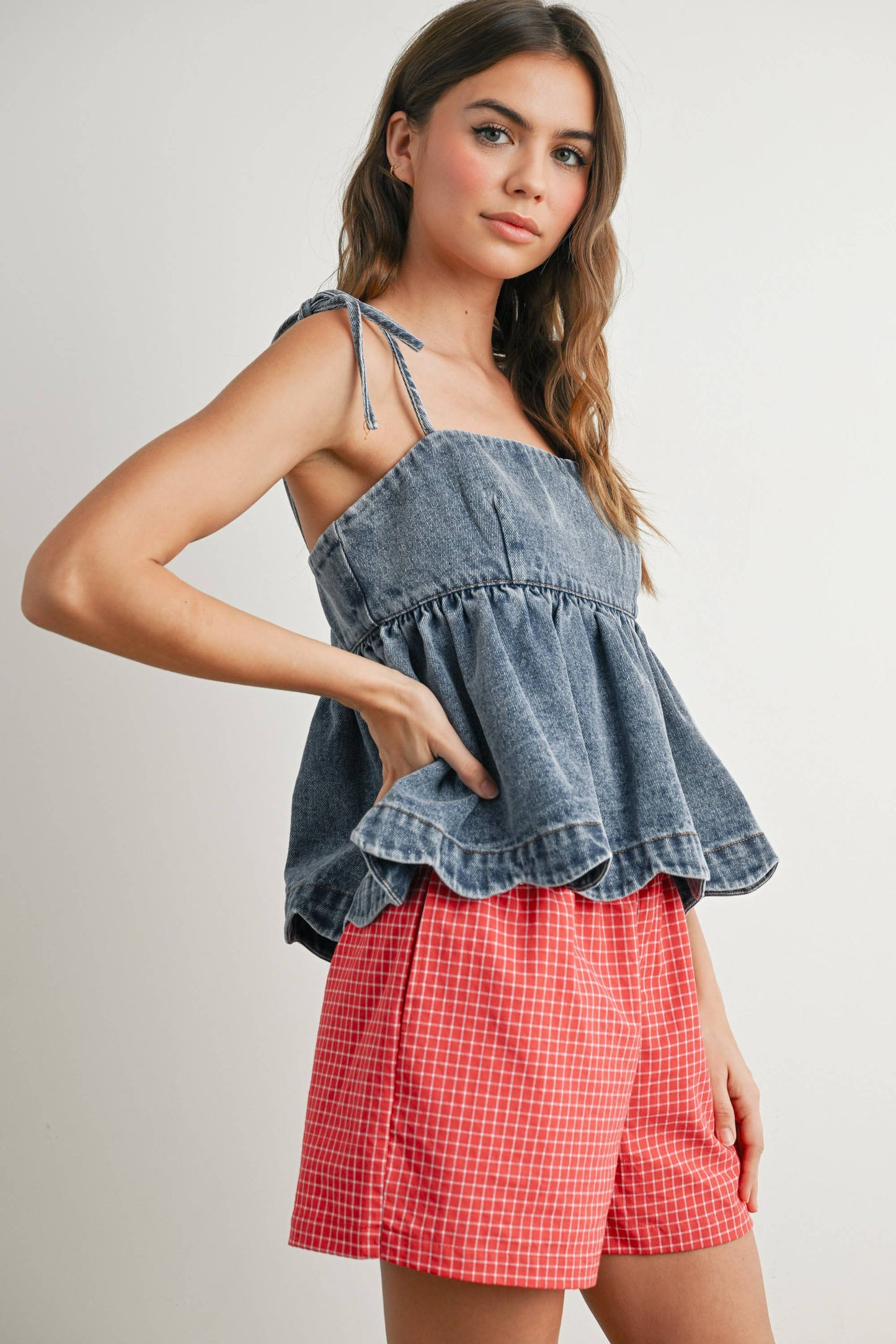 WIONA DENIM PEPLUM