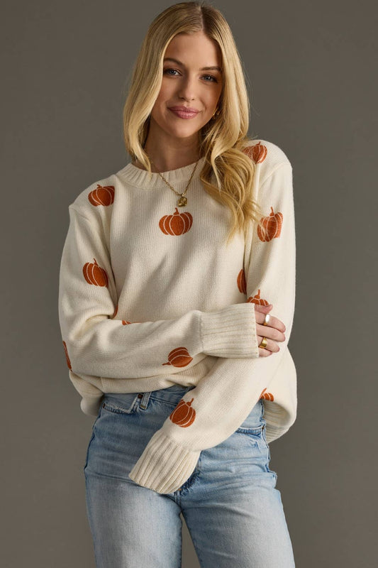 Cream Pumpkin Sweater