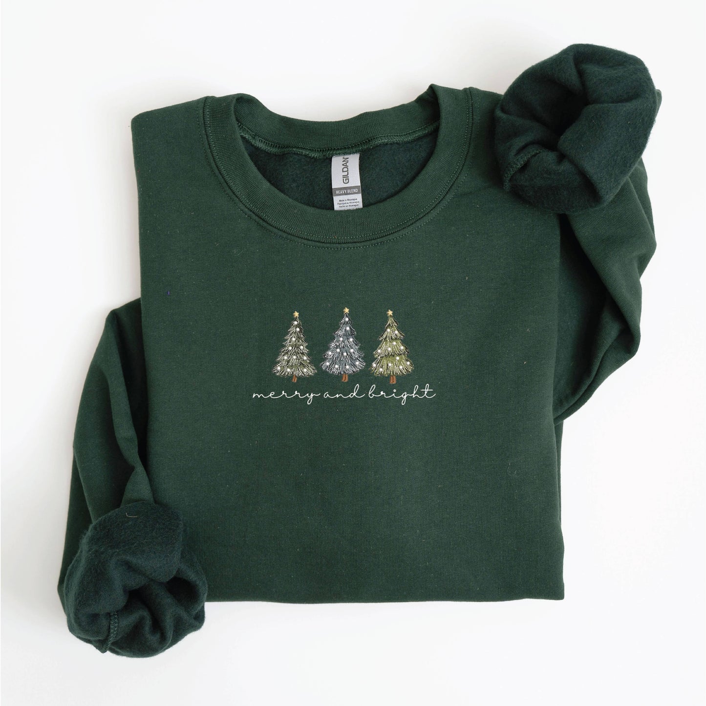 EMBROIDERED CHRISTMAS TREE CREW