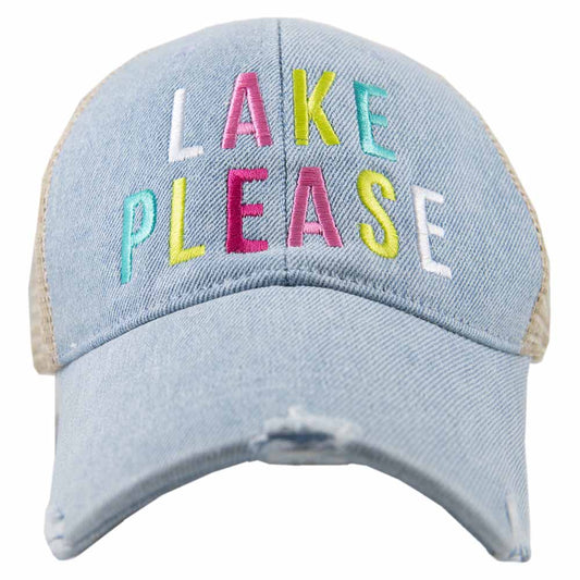 LAKE PLEASE DENIM TRUCKER HAT