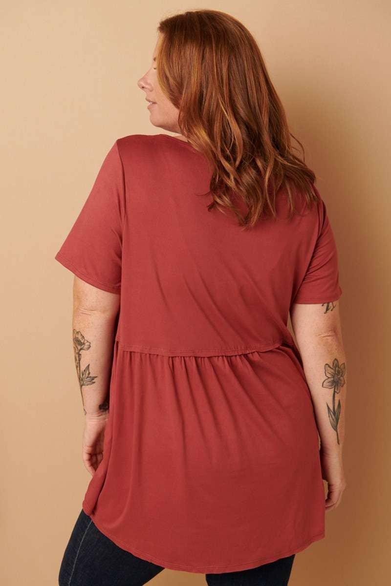 DUSTY PLUS BABYDOLL BLOUSE
