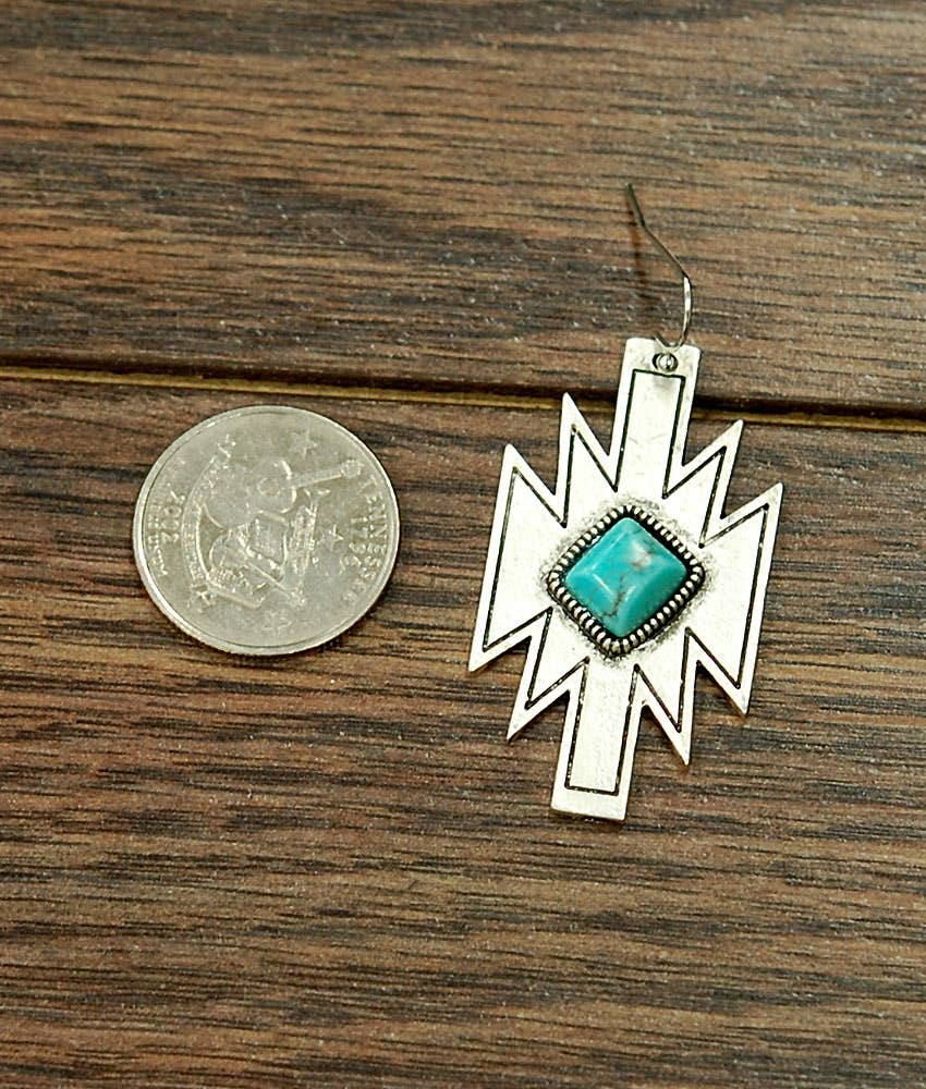 Aztec Turquoise Earrings