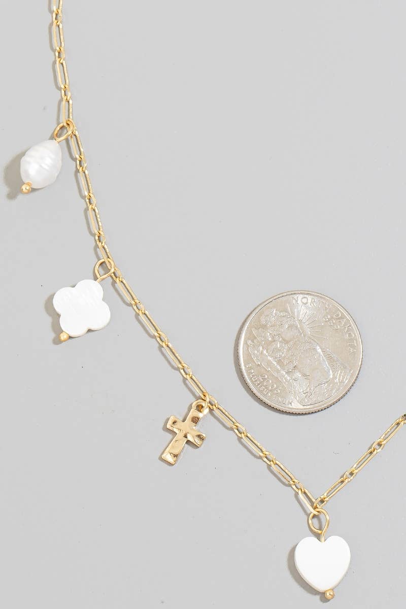 PEARL CHARM NECKLACE