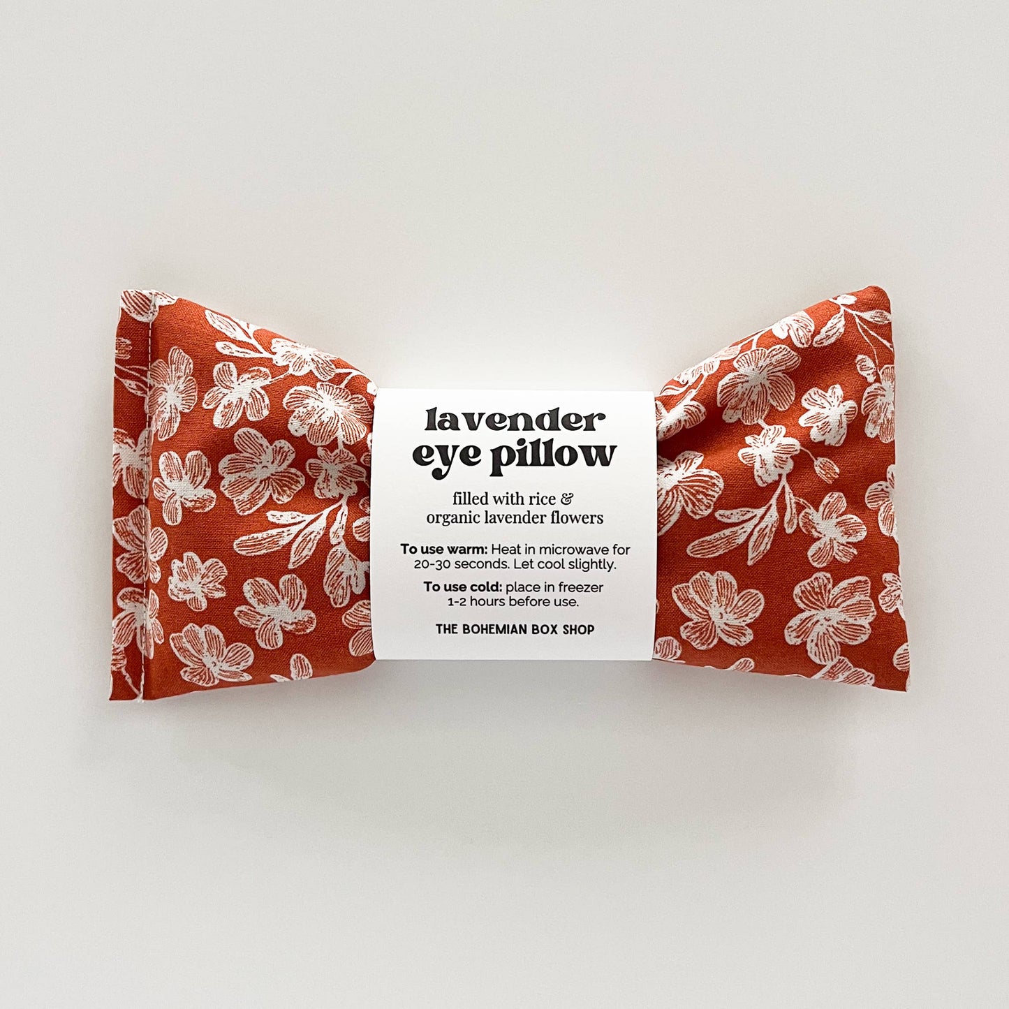 Lavender Eye Pillow - Rust Floral