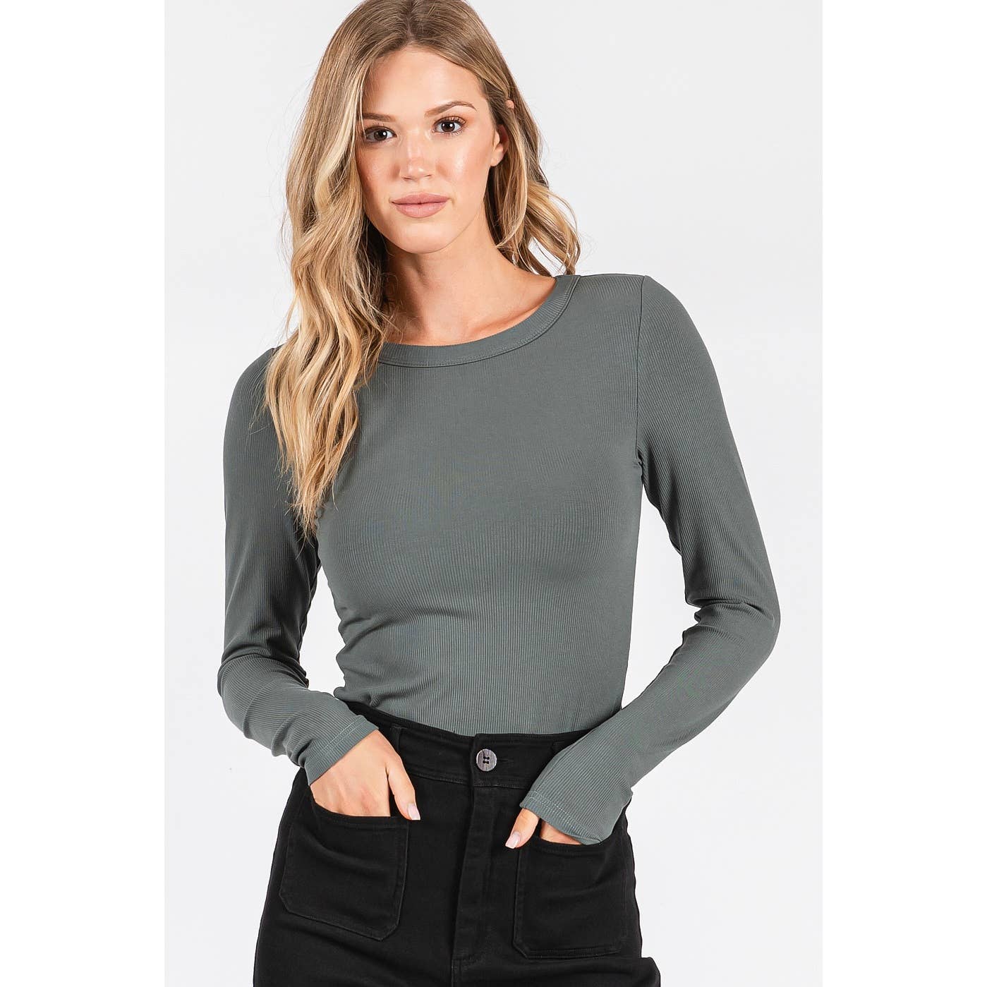 MINA RIBBED LONG SLEEVE