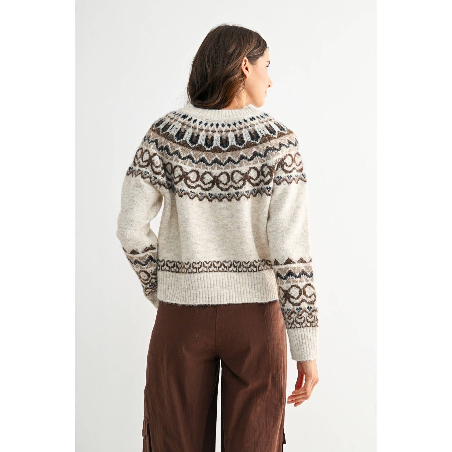 NORDIC-INSPIRED WOOL-BLEND CARDIGAN