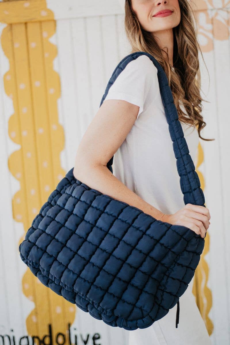 NAVY HOBO BAG