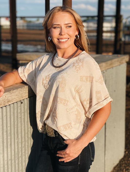 HOWDY HOWDY MESH BLOUSE