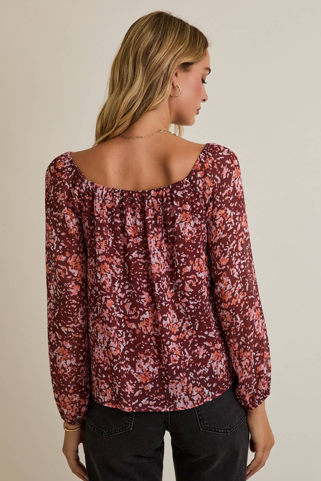 GIGI FLORAL SHIFT BLOUSE