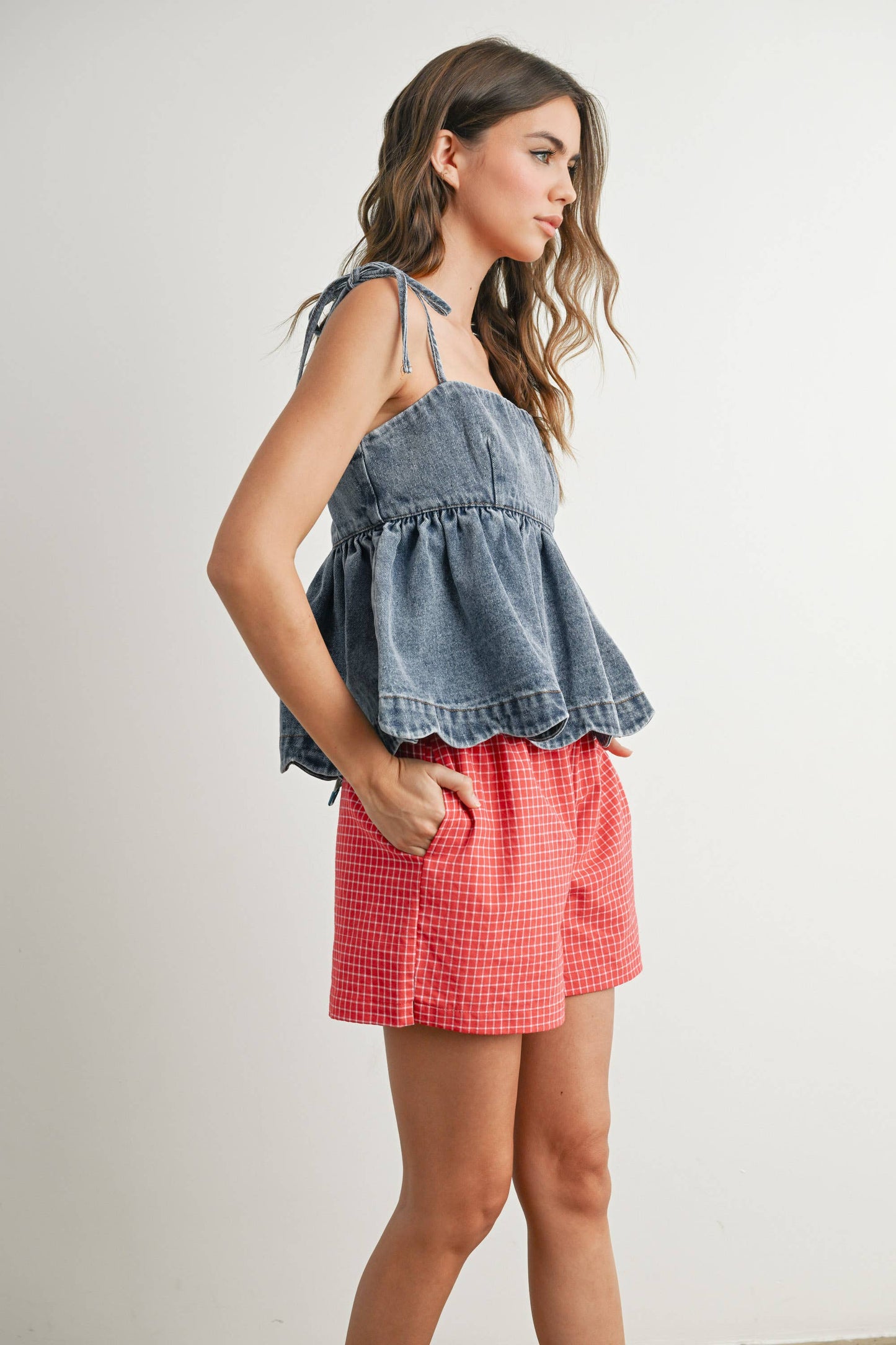 WIONA DENIM PEPLUM