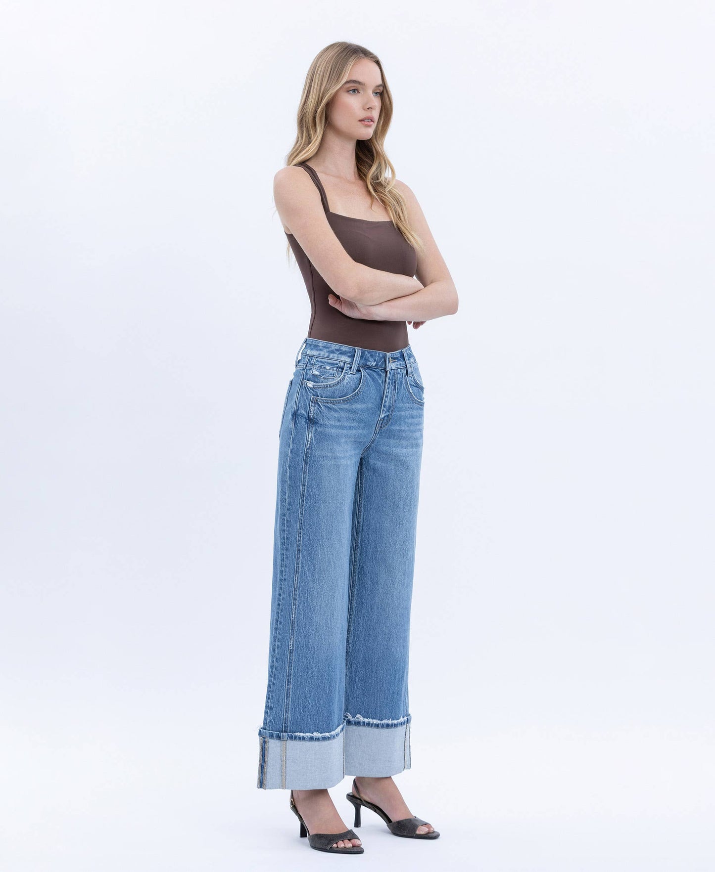 COLLEEEN HR CUFFED BAGGY JEAN