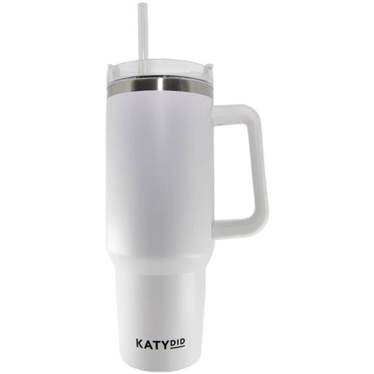 White 40 Oz Tumbler Cup with Handle