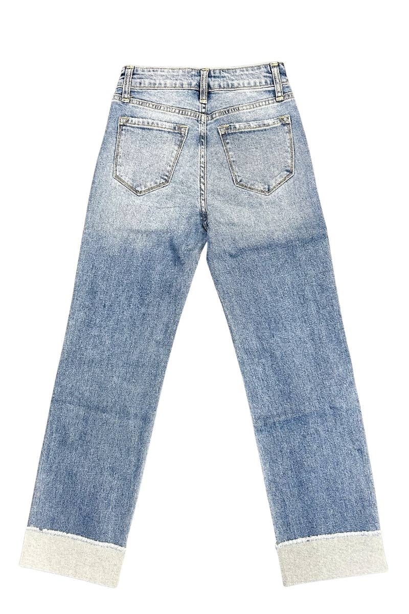 YOUTH HIGH RISE STRAIGHT JEANS