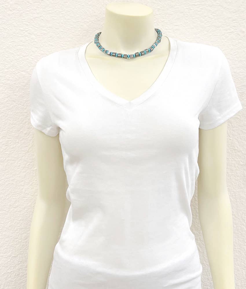 Handmade Square Navajo Bead Necklace