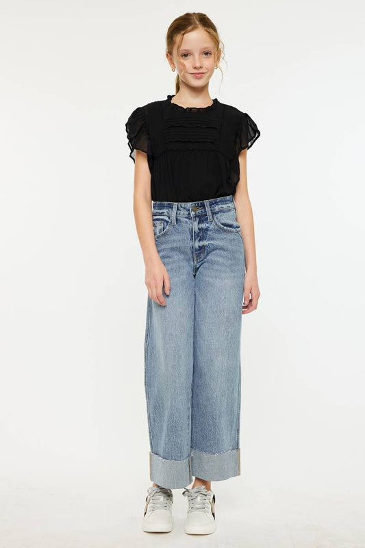 GIRLS KC EMMA WIDE LEG JEANS