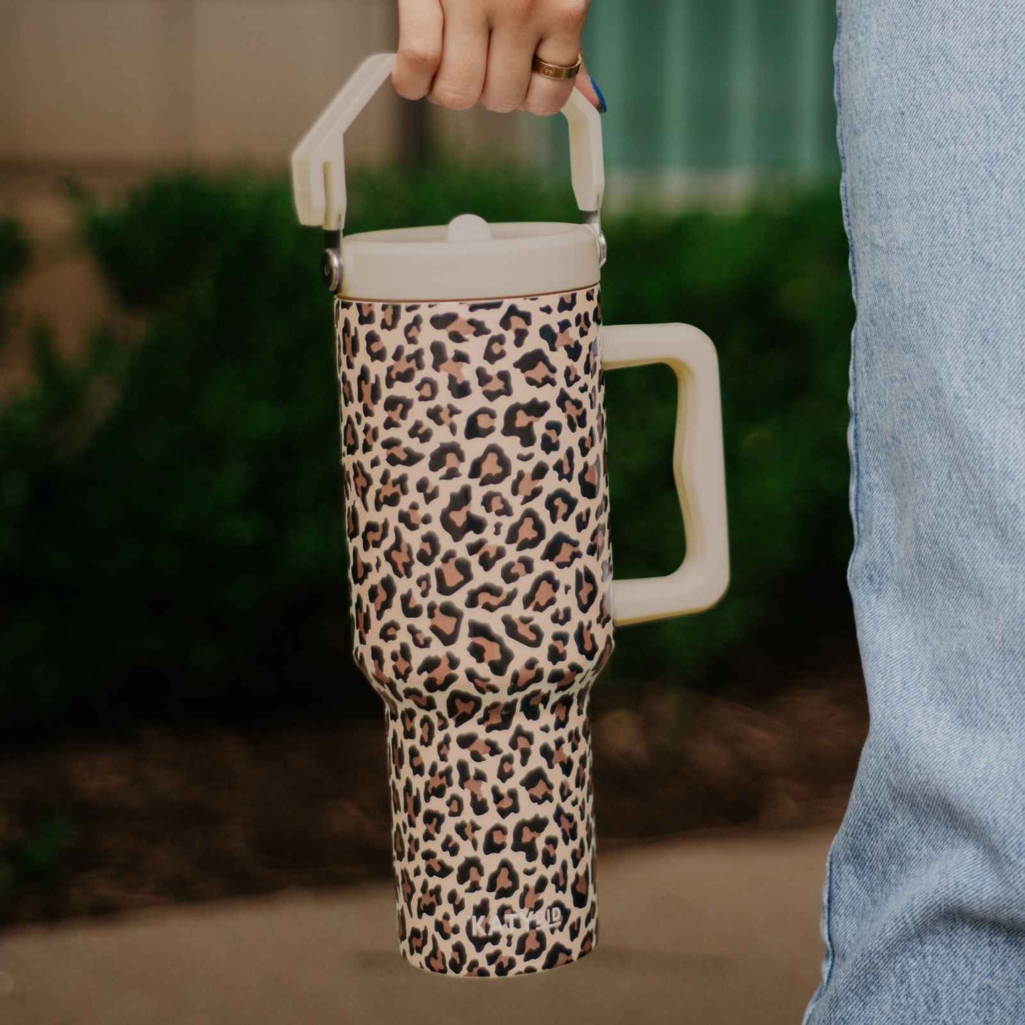 Brown Leopard Metal Tumbler