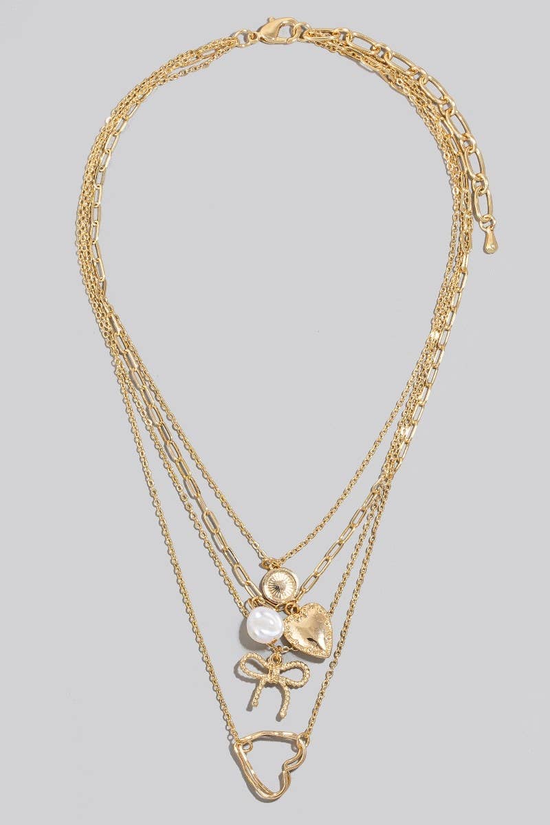 Charms + Layered Chains Necklace