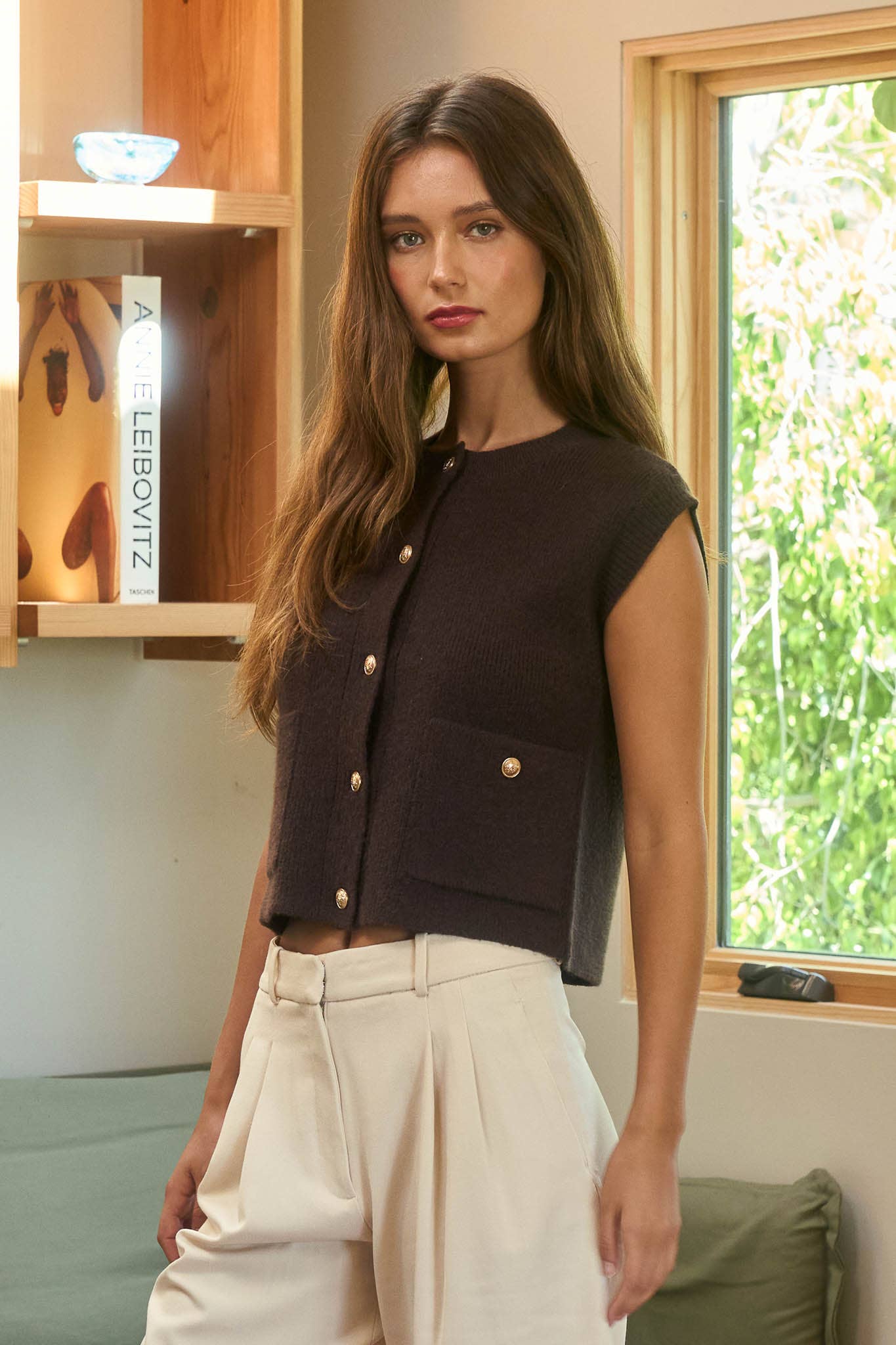 BLAIR BUTTON DOWN KNIT VEST