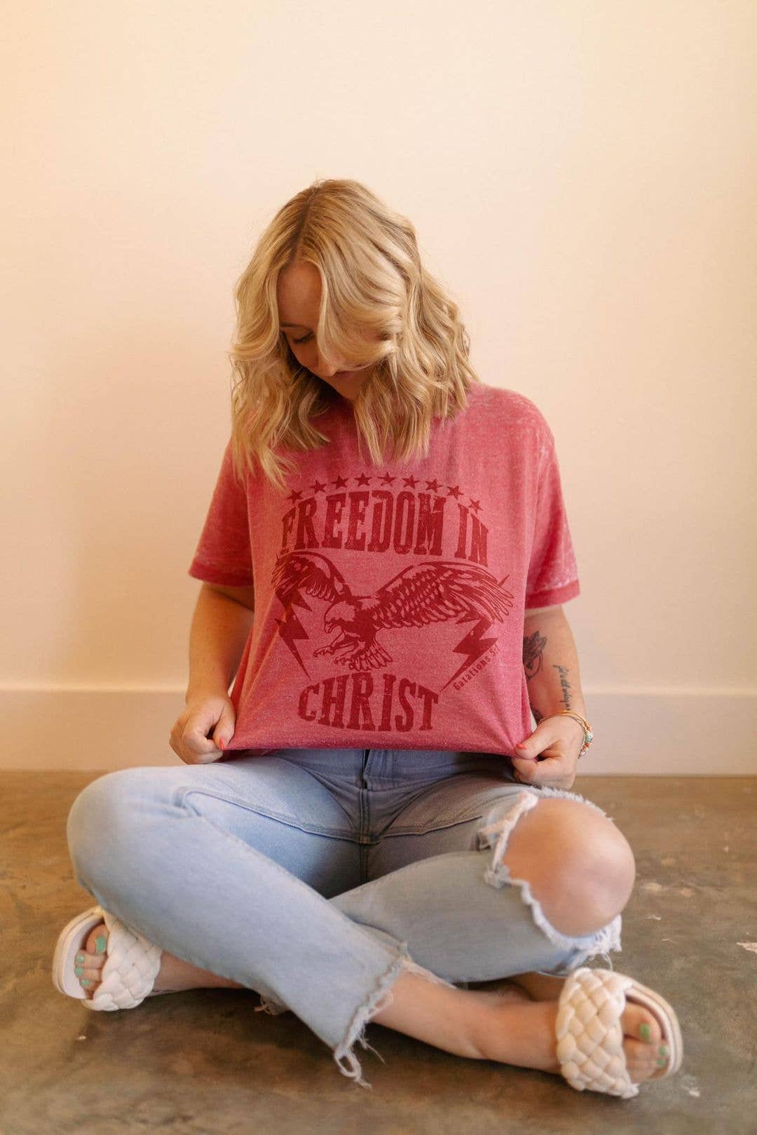 Freedom In Christ Graphic Tee