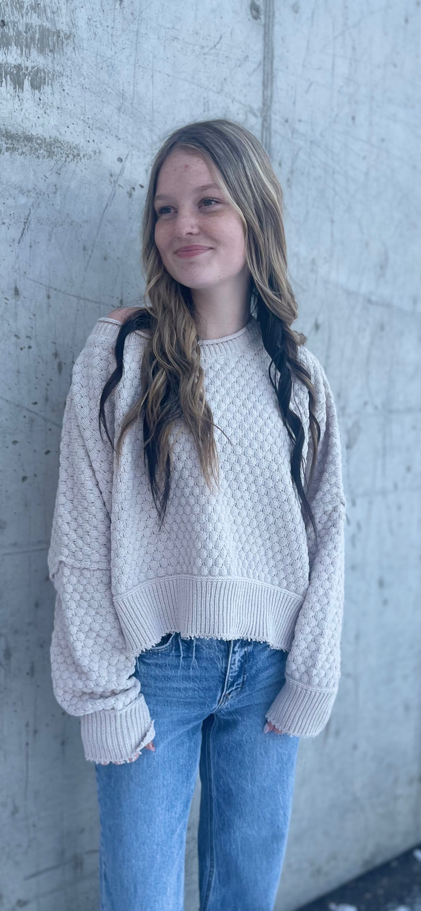 MARILYNE TEXTURE RIBBED SWEATER