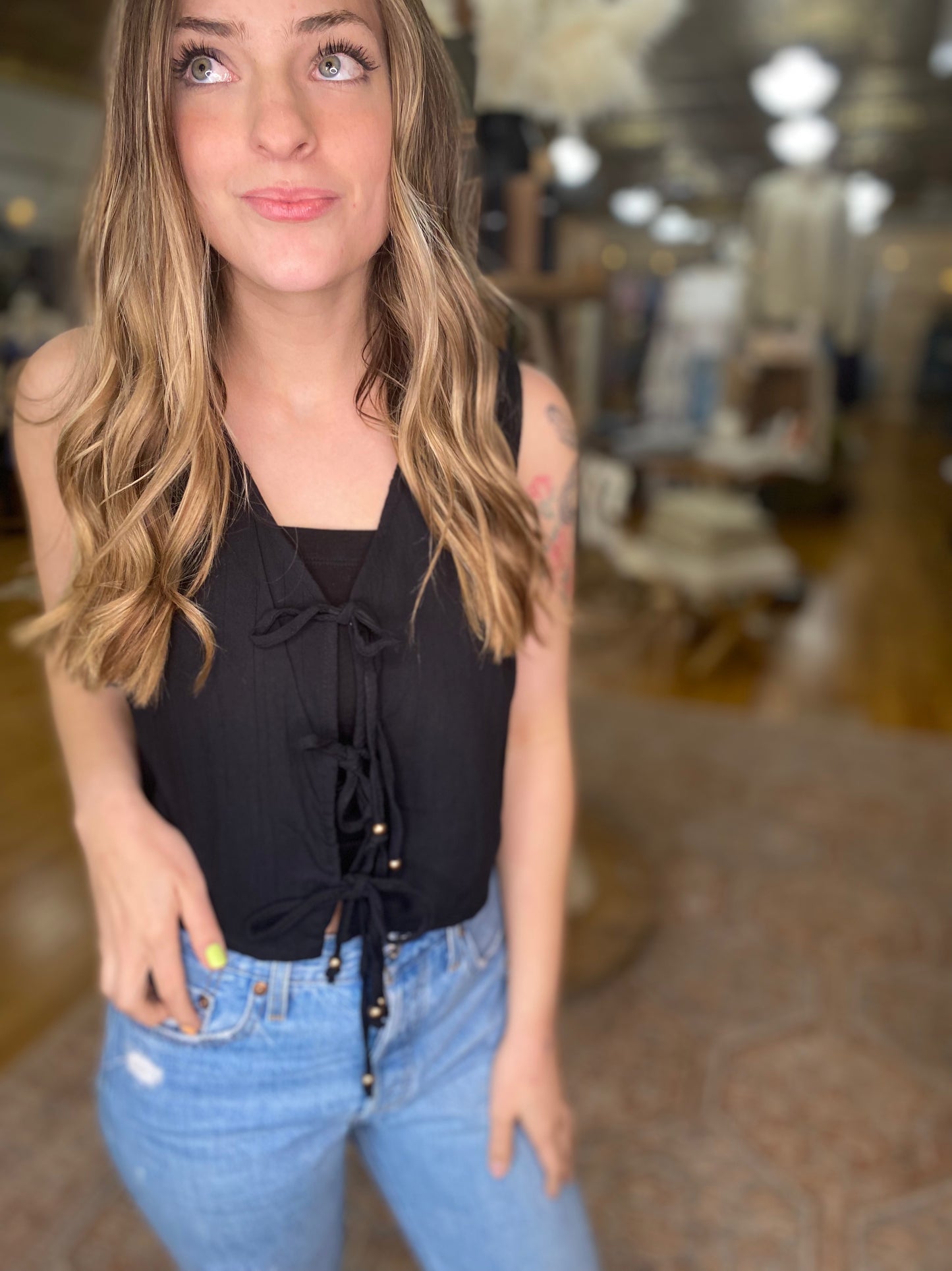 MALINA TIE FRONT TANK