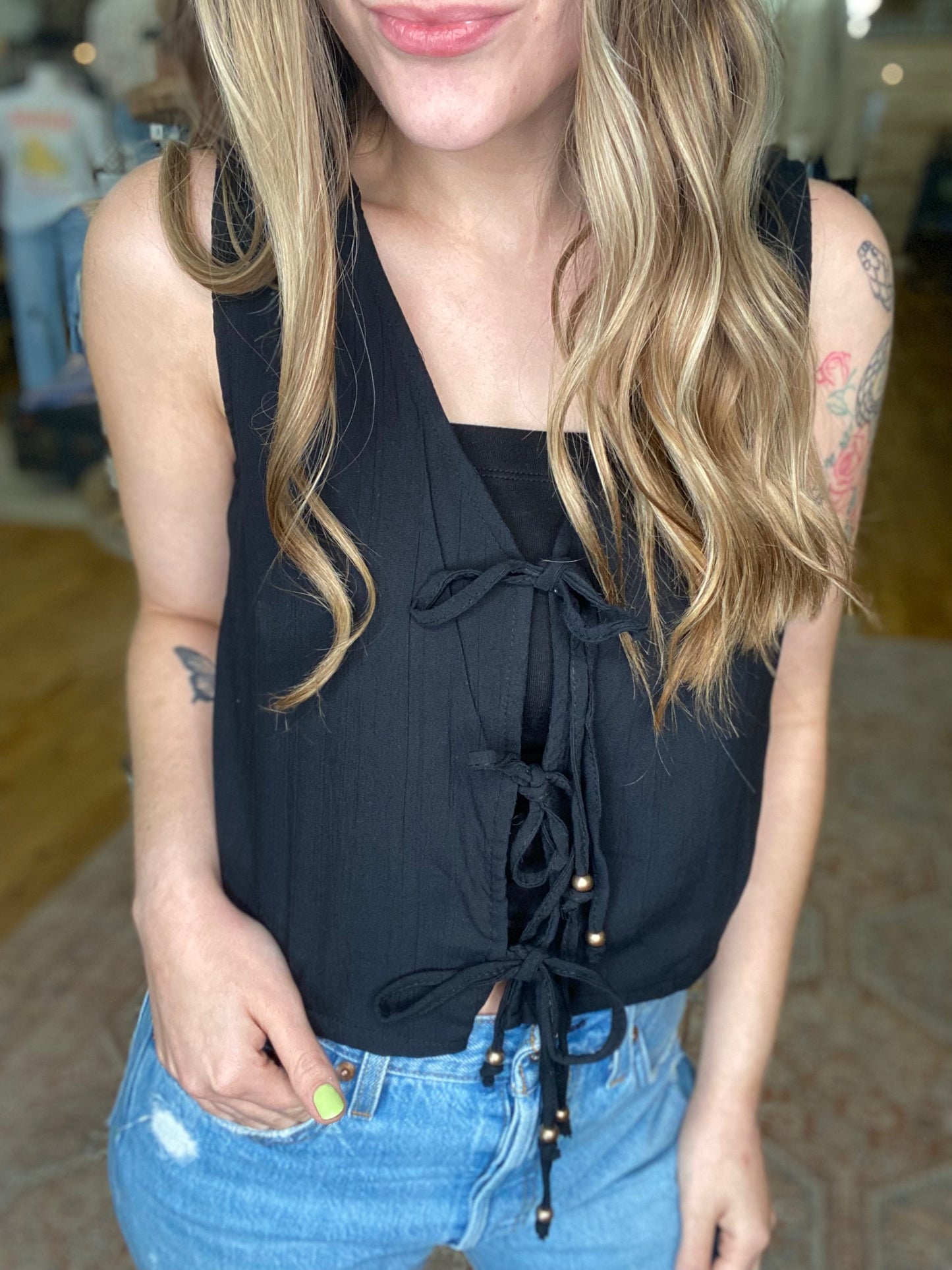 MALINA TIE FRONT TANK