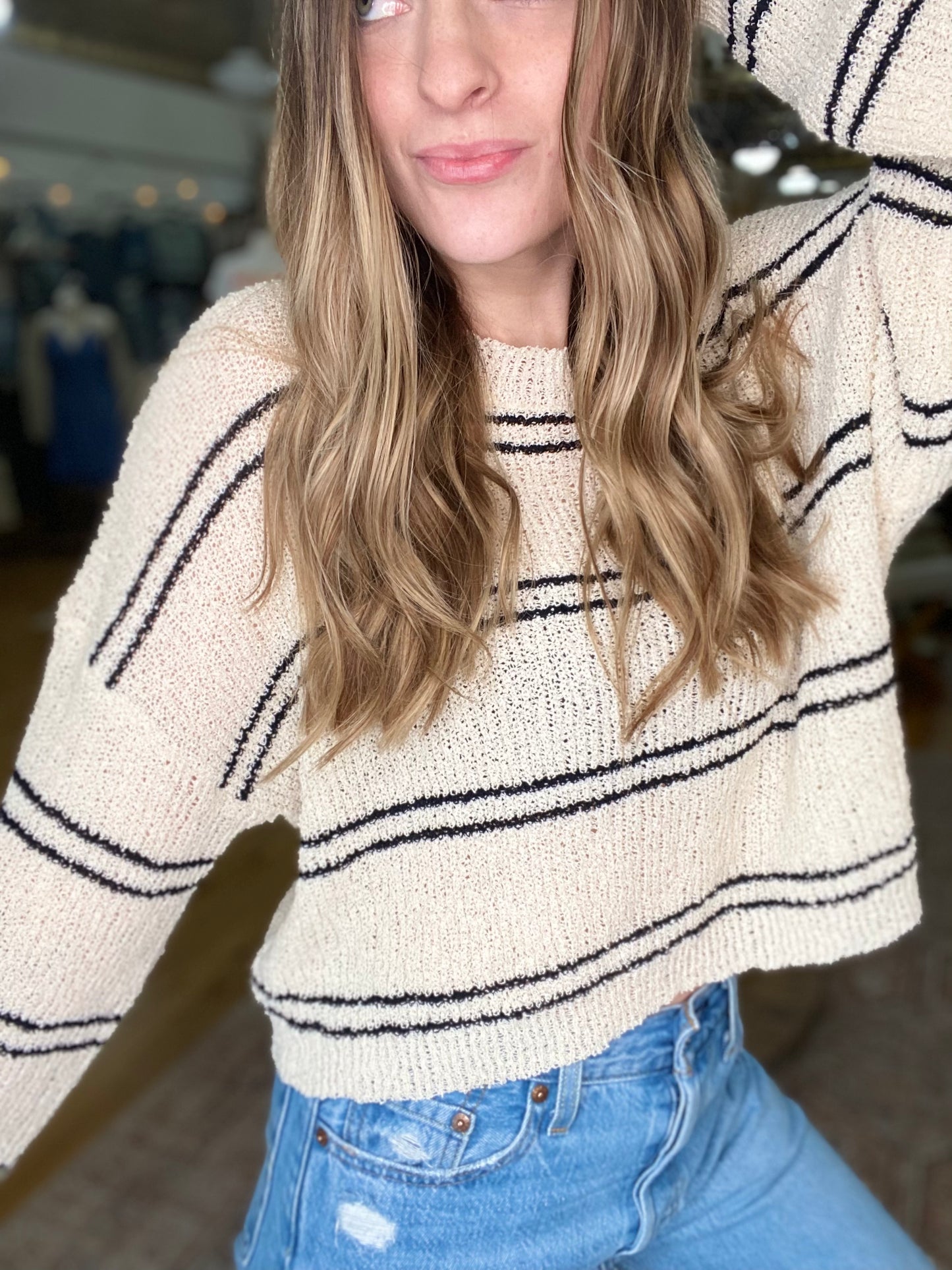 NINA CREAM KNIT TOP