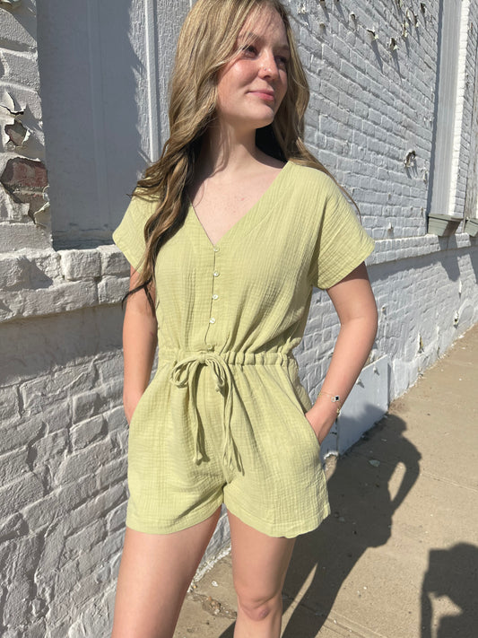 Cotton Gauze Easy Romper