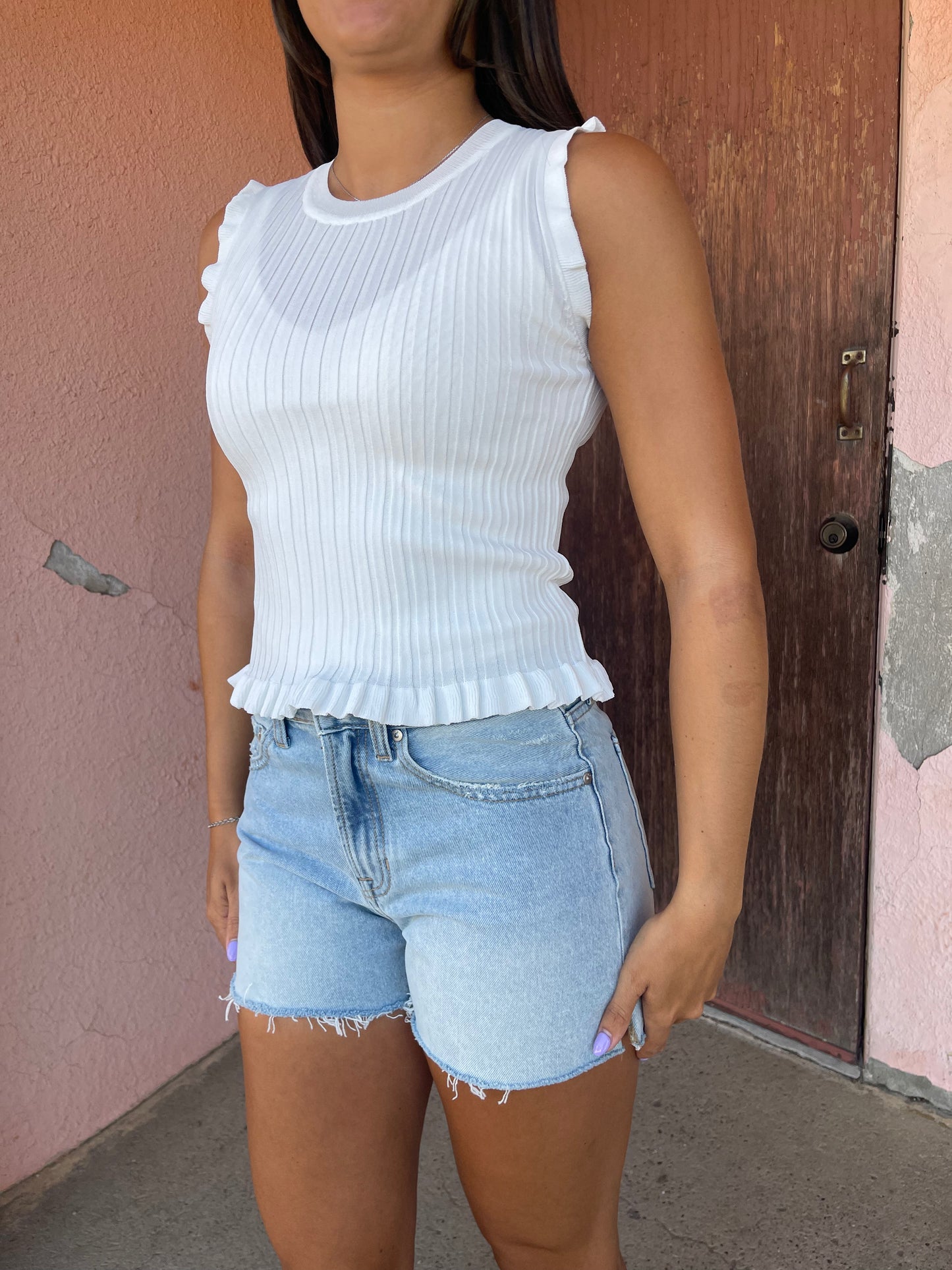 KACIE STEEL RIBBED TANK