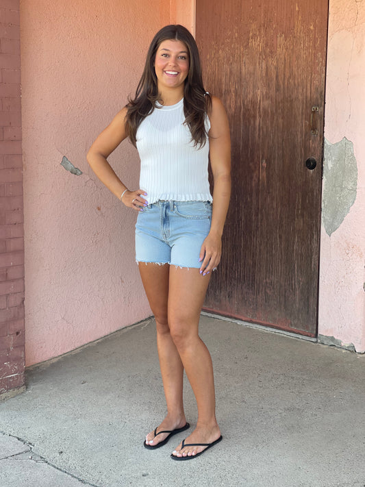 KACIE STEEL RIBBED TANK