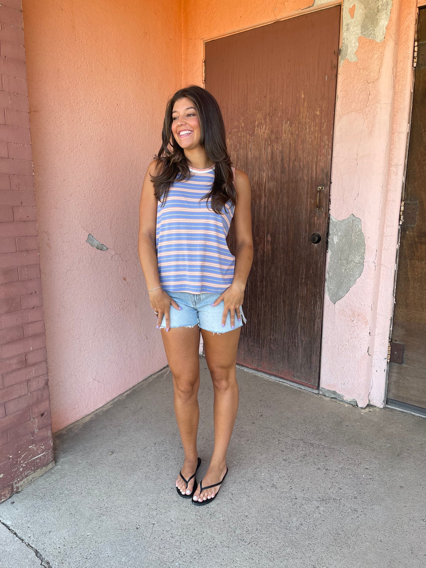 KAMARI RIBBED JERSEY TOP