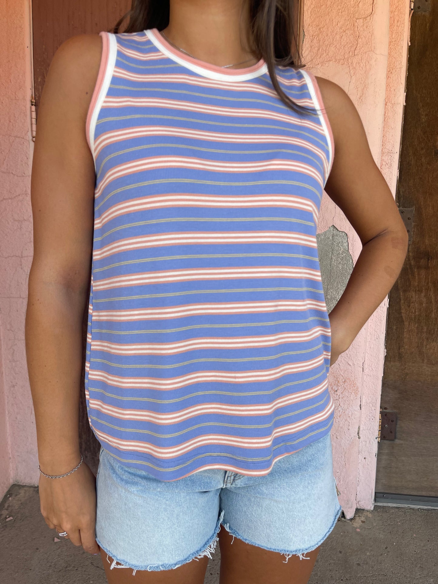 KAMARI RIBBED JERSEY TOP