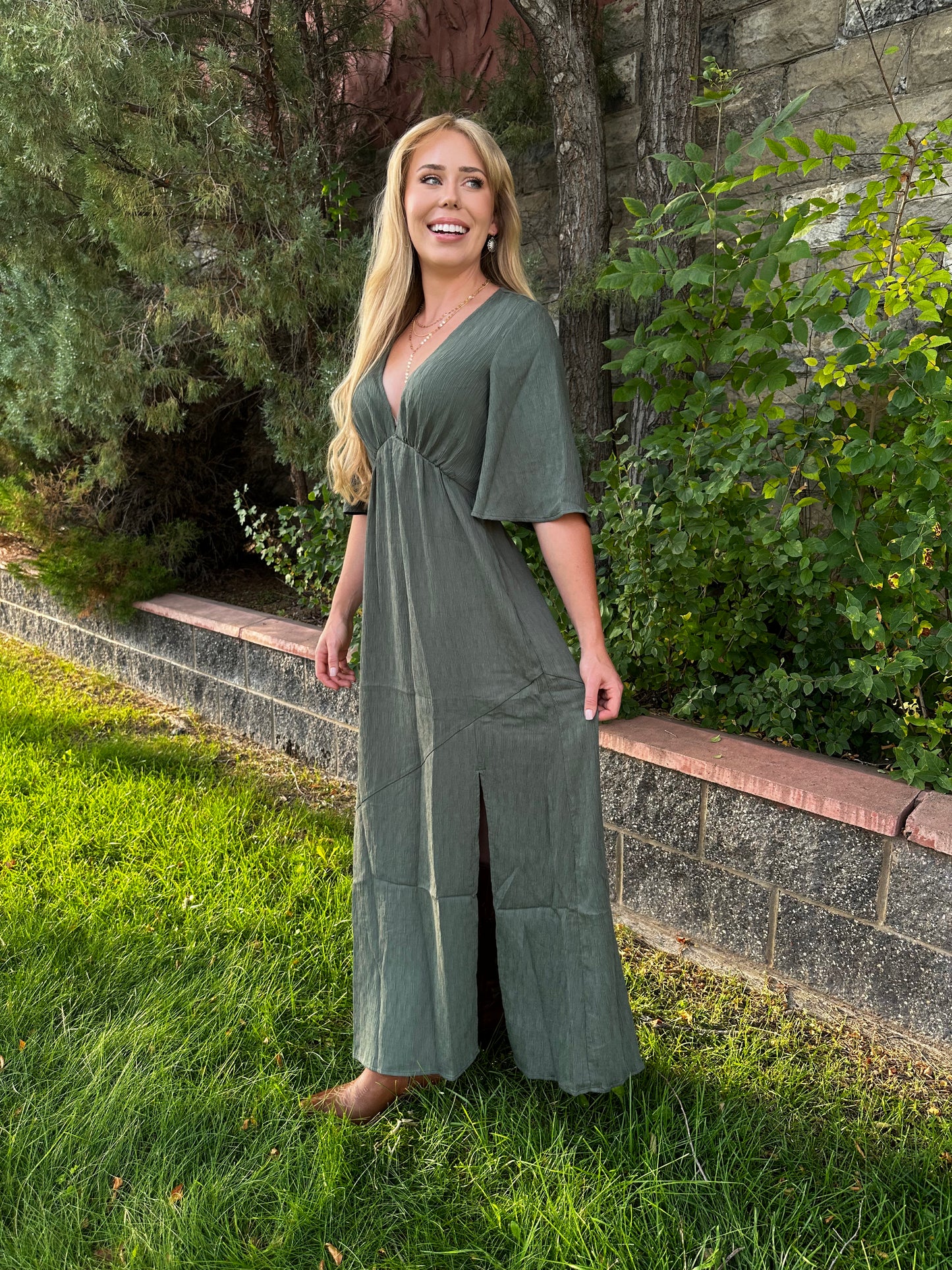 JULIANA OLIVE DRESS