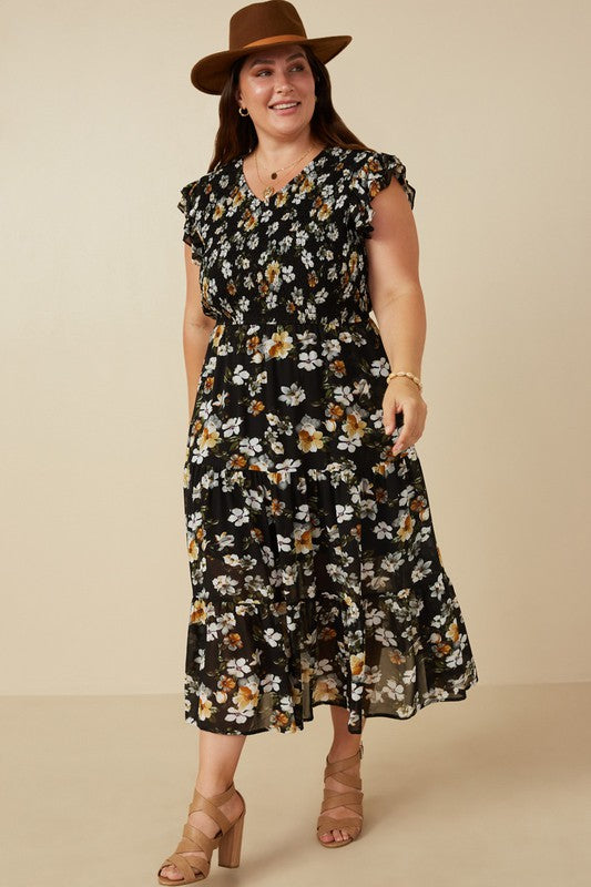 Kala Floral Midi Dress