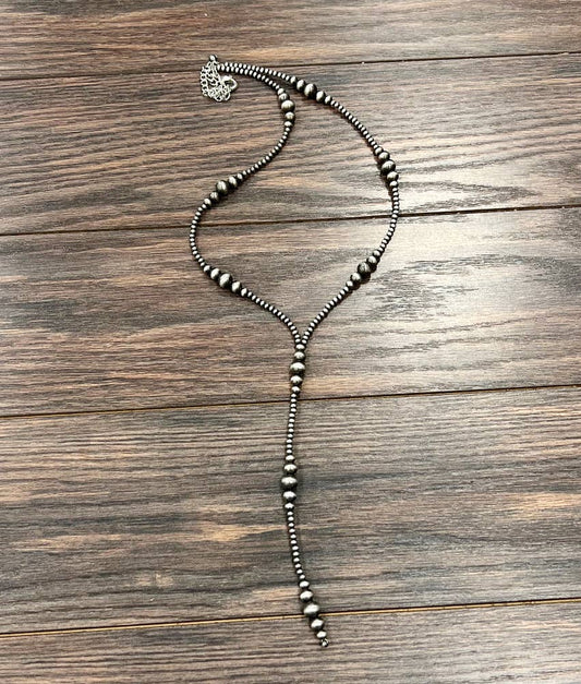 Clustered Navajo Bead Tassel Necklace