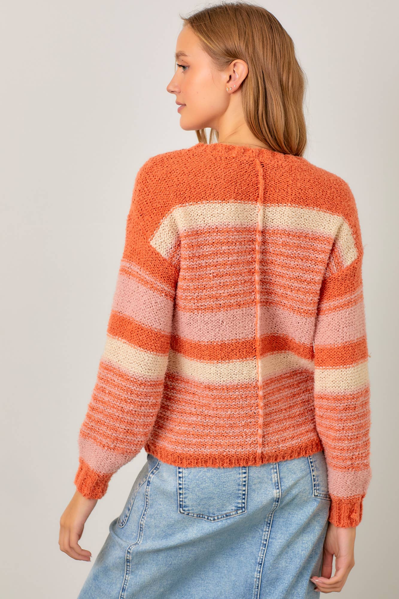 HALEE MIXED STRIPE SWEATER