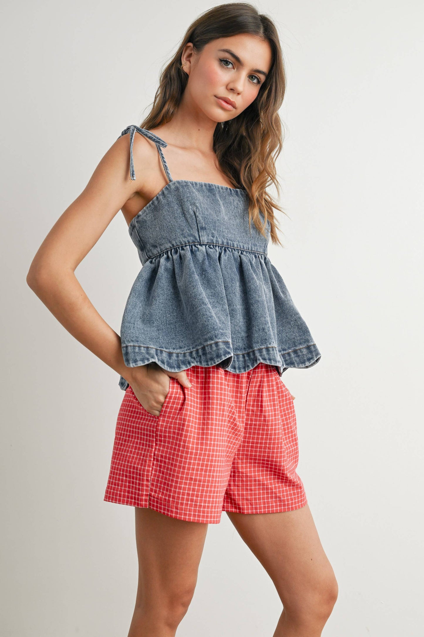 WIONA DENIM PEPLUM