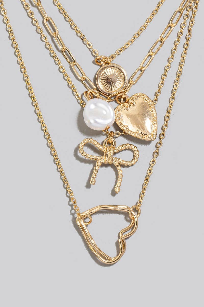 Charms + Layered Chains Necklace