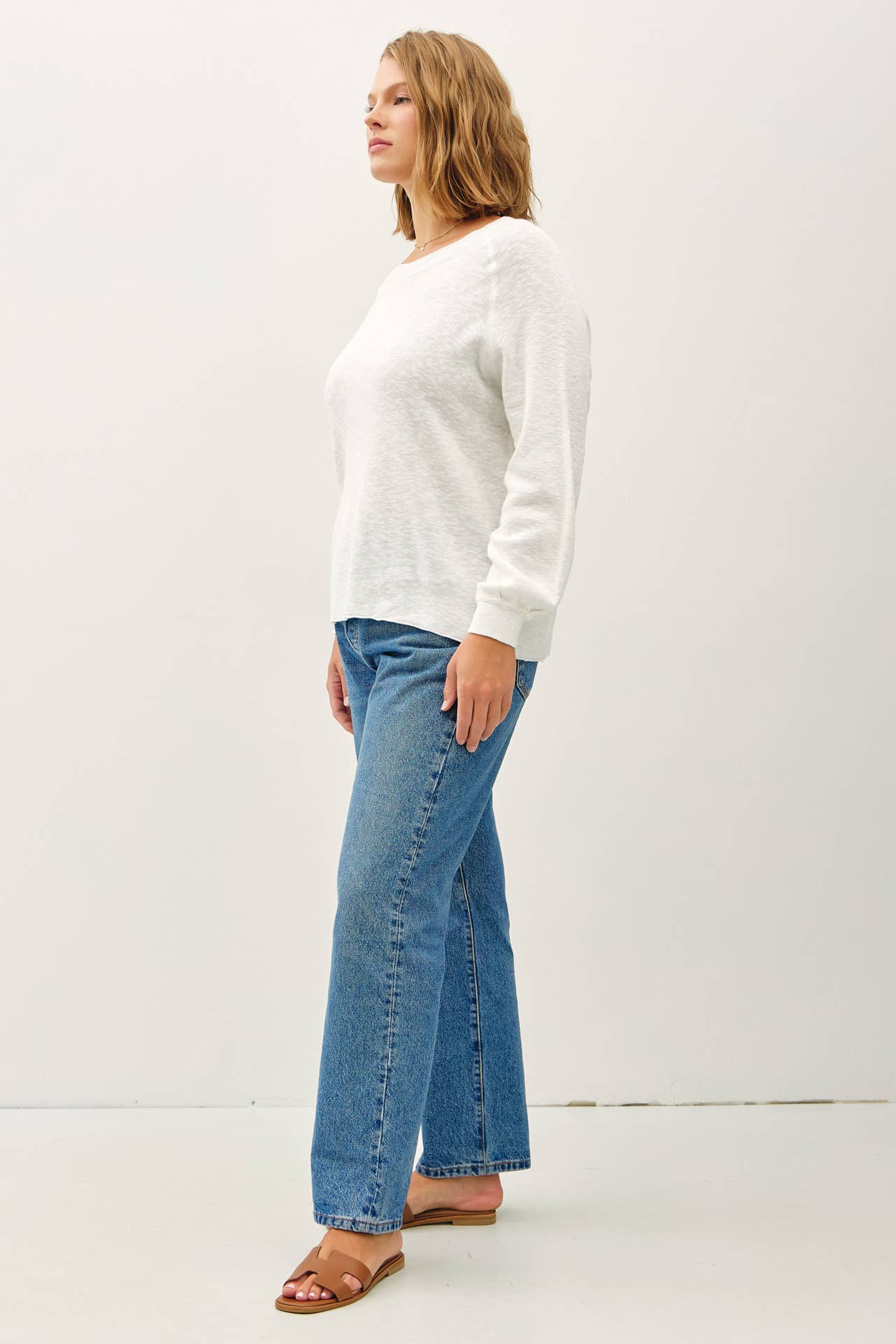 PLUS- LONG SLEEVE PULLOVER SWEATER