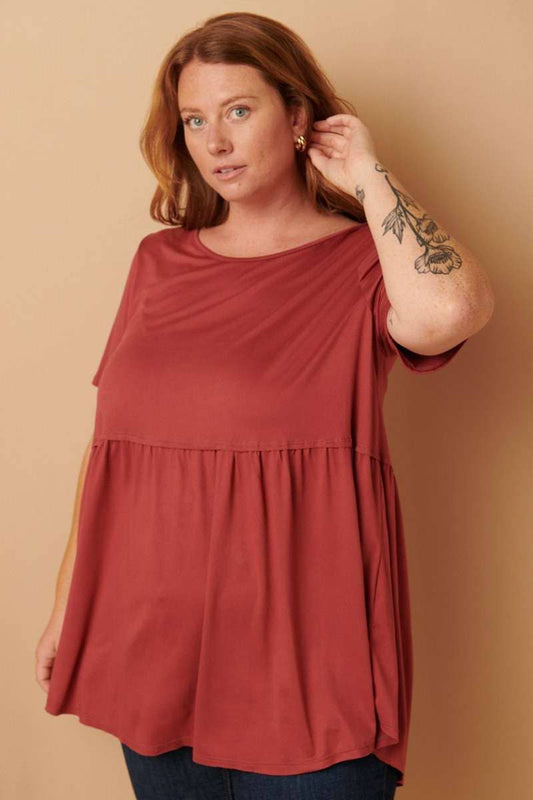 DUSTY PLUS BABYDOLL BLOUSE