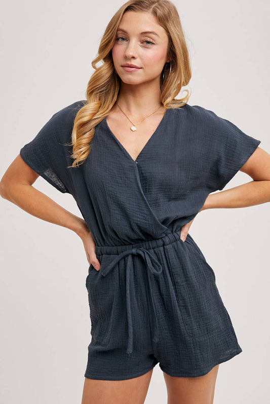 NATALIA NAVY ROMPER